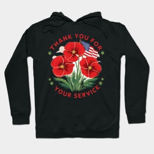 Poppy Tribute-Honoring Our Veterans on Memorial Day Hoodie